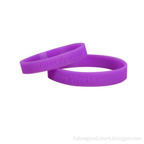 Single Color Lovers, Couple's Debossed and Embosed Lettering Pure Silicone Wristbands, Non-toxic